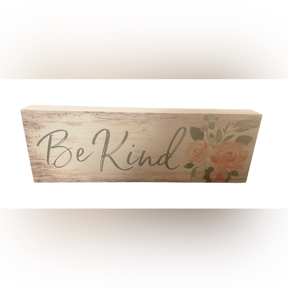 Be Kind wood decor sign